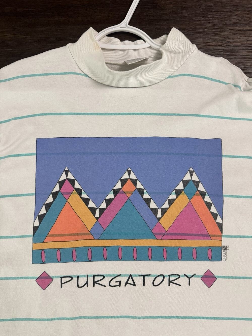 VTG Fresh Produce Purgatory Shirt Womens M Retro Colorado Mountains USA 90s Top